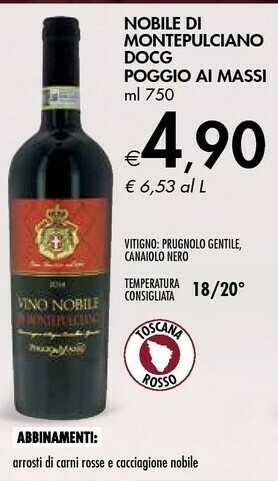 Bennet Nobile Di Montepulciano Docg Poggio Ai Massi offerta