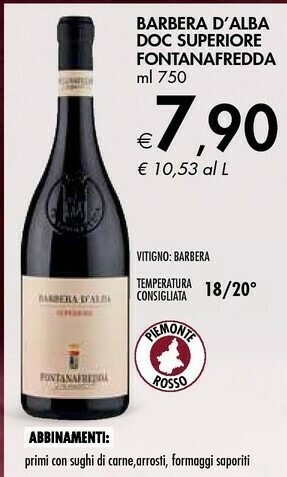 Bennet Fontanafredda Barbera D' Alba Doc Superiore offerta