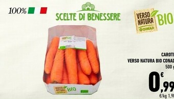 Conad Conad - Carote Verso Natura Bio 500 G(ml) offerta