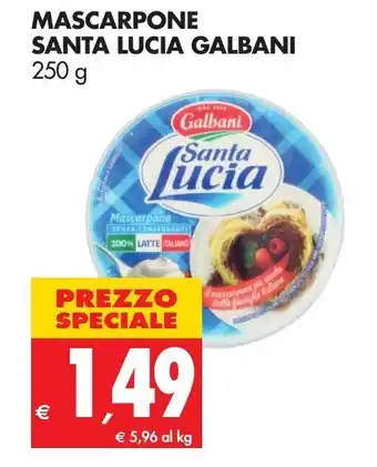 Tigros Galbani Santa Lucia Mascarpone 250g offerta