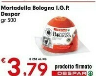 Despar Despar Mortadella Bologna Igp offerta