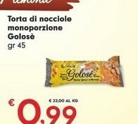 Despar Golose Torta Di Nocciole Monoporzione offerta