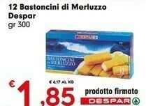 Despar Despar 12 Bastoncini Di Merluzzo offerta