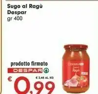 Despar Despar - Sugo Al Basilico Nuova Ricetta 400 G(ml) offerta