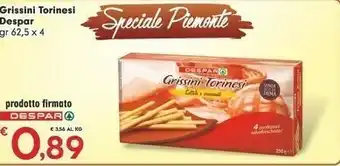 Despar Despar - Grissini Torinesi Sottili E Croccanti 250 G(ml) offerta