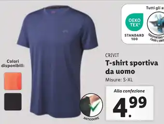 Lidl CRIVIT T-shirt sportiva da uomo offerta