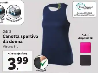Lidl CRIVIT Canotta sportiva da donna offerta