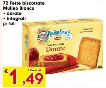 Despar Barilla Mulino Bianco - Fette Biscottate Le Integrali offerta