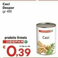 Despar Despar - Ceci Delle Marche Premium 400 G(ml) offerta