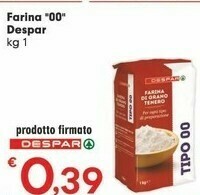 Despar Despar - Farina Tipo 00 1000 G(ml) offerta