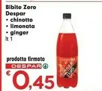 Despar Bibite Zero Chinotto, Limonata, Ginger