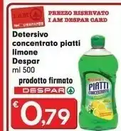Despar Despar Detersivo Concerntrato Piatti Limone offerta