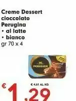 Despar Perugina Creme Dessert Cioccolato Al Latte Bianco offerta