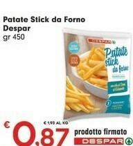 Despar Despar Patate Stick Da Forno offerta