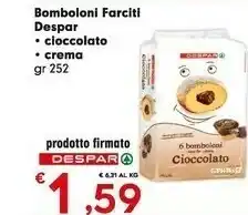 Despar Despar Bomboloni Farciti offerta
