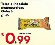 Despar Golose Torta Di Nocciole Monoporzione offerta