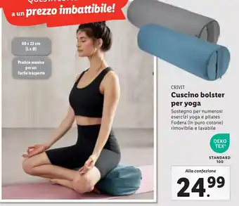 Lidl CRIVIT Cuscino bolster per yoga offerta