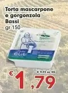 Eurospar Bassi Torta Mascarpone E Gorgonzola offerta