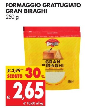 Tigros Gran Biraghi Formaggio Grattugiato 250g offerta
