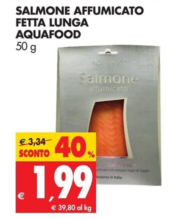 Tigros Aquafood Salmone Affumicato Fetta Lunga 50g offerta