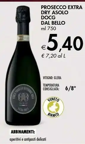 Bennet Asolo Prosecco offerta