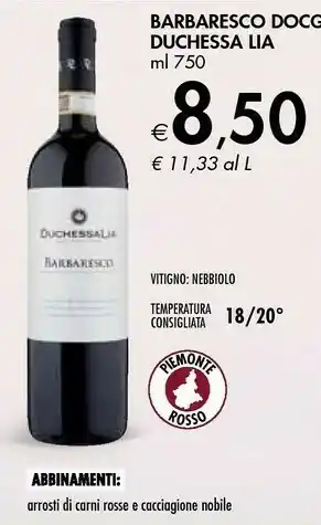 Bennet Duchessa lia BARBARESCO DOCG offerta