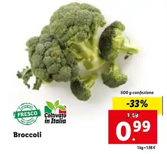 Lidl Broccoli 500 g confezione offerta