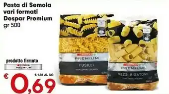 Despar Despar Premium Pasta Di Semola Fusilli offerta
