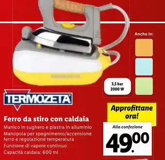 Lidl TERMOZETA Ferro da stiro con caldaia offerta