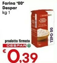 Despar Despar - Farina Tipo 00 1000 G(ml) offerta