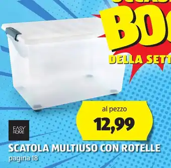 ALDI EASY HOME SCATOLA MULTIUSO CON ROTELLE offerta