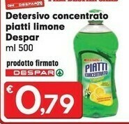 Despar Despar Detersivo Concentrato Piatti Limone offerta