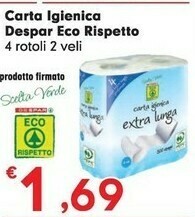 Despar Despar Carta Igienica Eco Rispetto offerta
