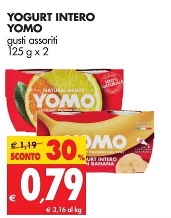 Tigros Yomo Yogurt Intero 125g x 2 offerta