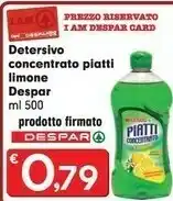 Despar Detersivo piatti offerta