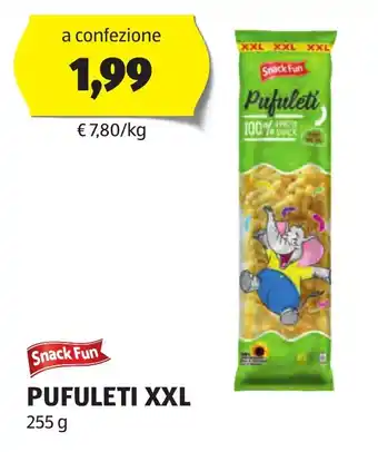 ALDI Snack Fun PUFULETI XXL 255 g offerta