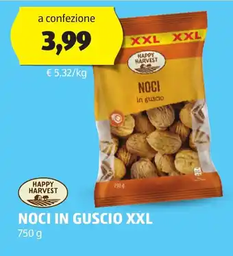 ALDI HAPPY HARVEST NOCI IN GUSCIO XXL 750 g offerta