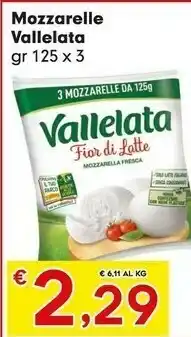 Despar Vallelata Mozzarella Fior Di Latte offerta