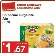 Despar Aia Spinacine Surgelate offerta