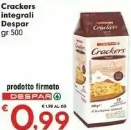 Eurospar Crackers offerta