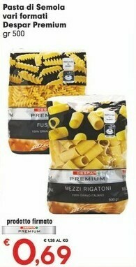 Despar Despar - Trofie Pasta Fresca Di Semola Di Grano Duro 500 G(ml) offerta