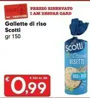 Eurospar Scotti Gallette di riso offerta