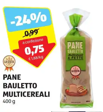 ALDI LA CESTA PANE BAULETTO MULTICEREALI 400 g offerta