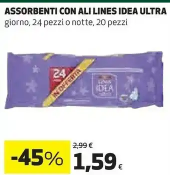 Coop Lines Assorbenti Con Ali Idea Ultra offerta