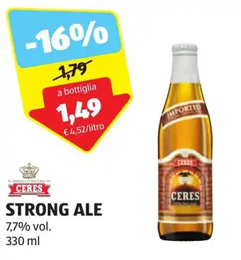 ALDI CERES STRONG ALE 7,7% vol. 330 ml offerta