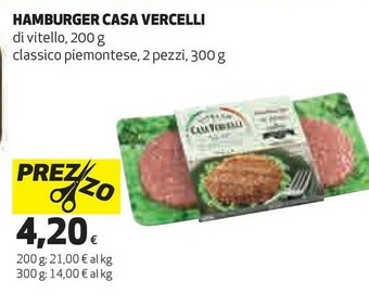 Coop Il Vitello Di Casa Vercelli - L'Hamburger Di Vitello 200 G(ml) offerta