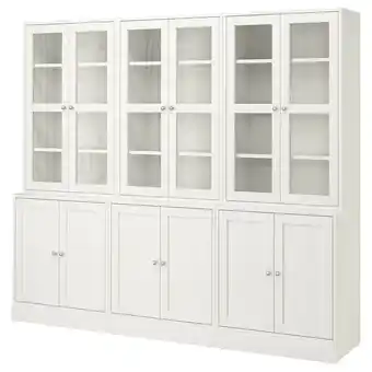 IKEA Havsta mobile con ante a vetro, bianco, 243x47x212 cm offerta