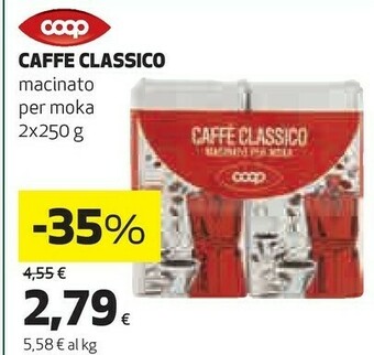 Coop Caffe Classico offerta
