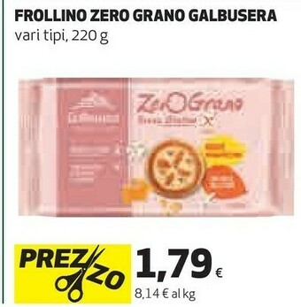 Coop Galbusera Zero Grano Integrale Con Mais E Grano Saraceno 220 G(ml) offerta