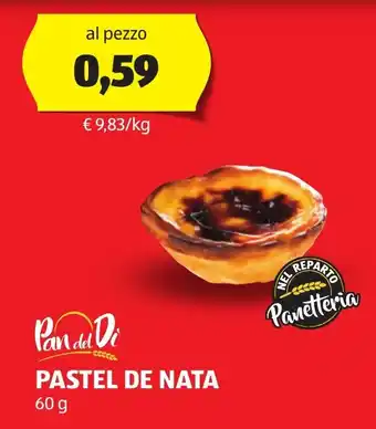 ALDI Pan del Di PASTEL DE NATA 60 g offerta